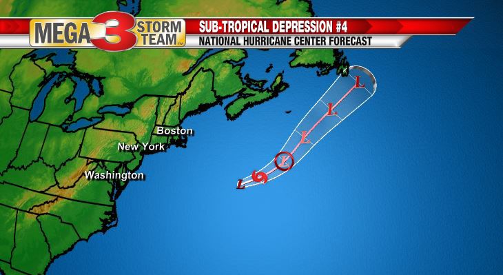 Sub-Tropical Depression #4 Forecast from the National Hurricane Center